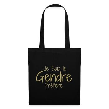 Gendre humour beau fils, Gendre Idéal Humour - Sac en tissu - noir - Devant