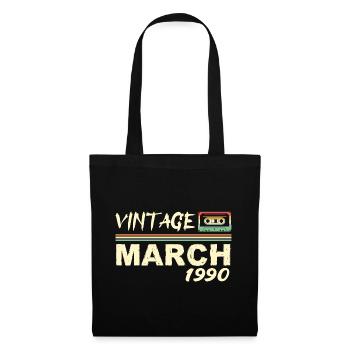 Mars 1990 - March 1990 - Sac en tissu - noir - Devant