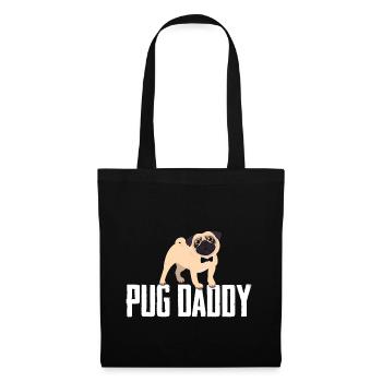 Pug Daddy Gift - Stoffbeutel - Schwarz - Vorne