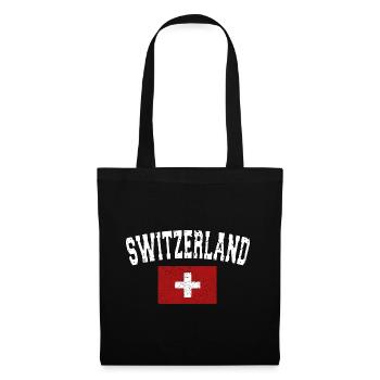 SWITZERLAND - Pavillon suisse - usedlook - Sac en tissu - noir - Devant
