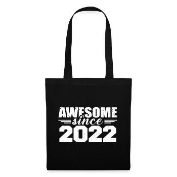 Geboren im Jahr 2022 Vintage Retro Jubiläumsgeschenk 2022 - Stoffbeutel - Schwarz - Vorne