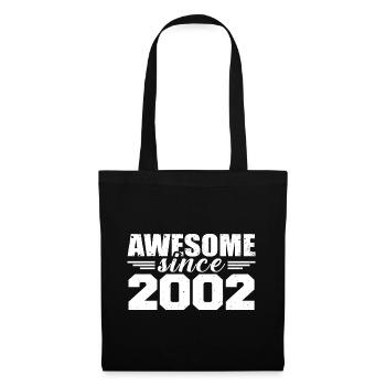 Né en 2002 Vintage Cadeau Anniversaire Rétro 2002 - Sac en tissu - noir - Devant