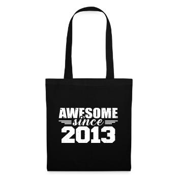 Né en 2013 Vintage Cadeau Anniversaire Rétro 2013 - Sac en tissu - noir - Devant