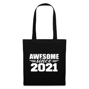 Geboren im Jahr 2021 Vintage Retro Jubiläumsgeschenk 2021 - Stoffbeutel - Schwarz - Vorne