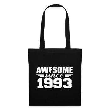 Né en 1993 Vintage Cadeau Anniversaire Rétro 1993 - Sac en tissu - noir - Devant