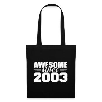 Né en 2003 Vintage Cadeau Anniversaire Rétro 2003 - Sac en tissu - noir - Devant