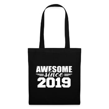 Geboren im Jahr 2019 Vintage Retro Jubiläumsgeschenk 2019 - Stoffbeutel - Schwarz - Vorne