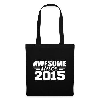 Né en 2015 Vintage Cadeau Anniversaire Rétro 2015 - Sac en tissu - noir - Devant