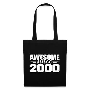 Né en 2000 Vintage Cadeau Anniversaire Rétro 2000 - Sac en tissu - noir - Devant