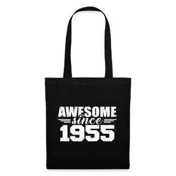 Né en 1955 Vintage Cadeau Anniversaire Rétro 1955 - Sac en tissu - noir - Devant