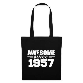 Né en 1957 Vintage Cadeau Anniversaire Rétro 1957 - Sac en tissu - noir - Devant