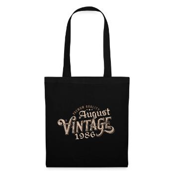 Cadeau Août 1986 Anniversaire Août 1986 August - Sac en tissu - noir - Devant