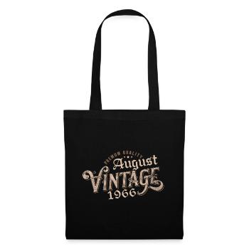 Cadeau Août 1966 Anniversaire Août 1966 August - Sac en tissu - noir - Devant
