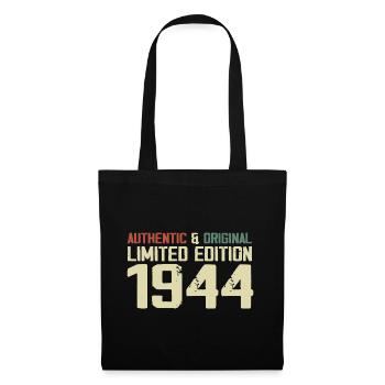 1944 Geburtstagsgeschenk 1944 Jahrgang 1944 Retro - Stoffbeutel - Schwarz - Vorne