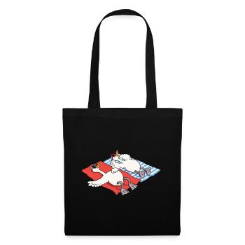 Cygnes sur la plage - Sac en tissu - noir - Devant