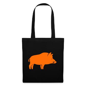 chasse sanglier chasseur - Sac en tissu - noir - Devant