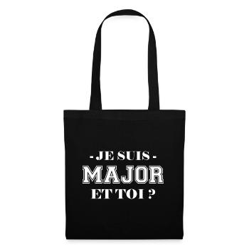 Major super pouvoir homme - Sac en tissu - noir - Devant