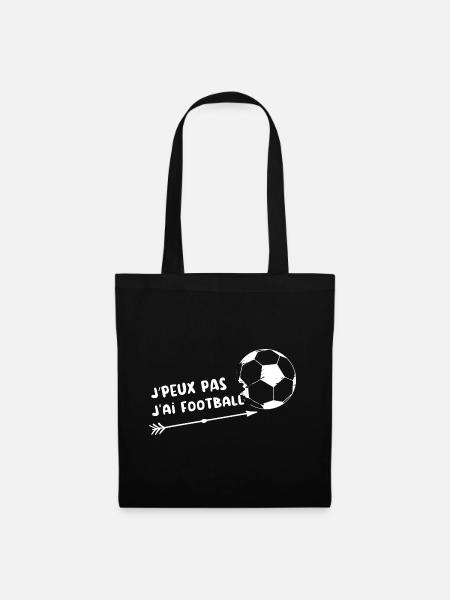 J peux pas j ai football - Sac en tissu - noir