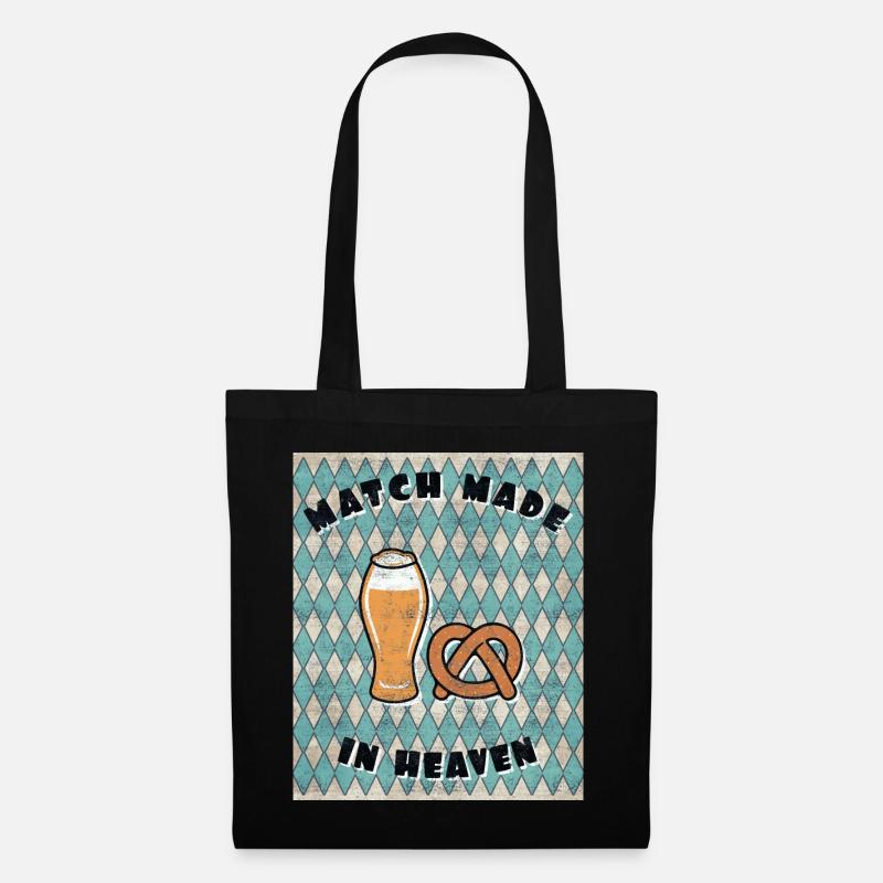 Brezel Geschenk Bäckerei Geschenk Brezel Bäcker - Stoffbeutel - Schwarz