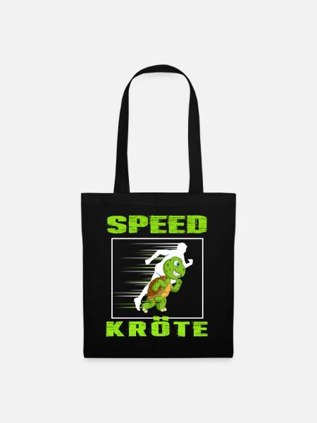runner schildkröte speed kröte läuft leichtathlet - Stoffbeutel - Schwarz