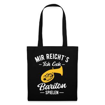 Baritonhorn Musiker Bariton Orchester Blasmusik - Stoffbeutel - Schwarz - Vorne