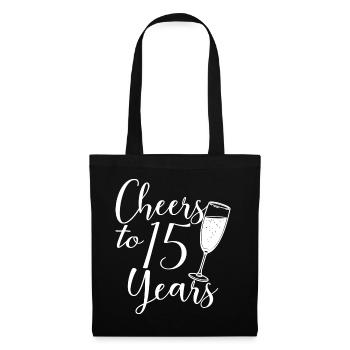 15e anniversaire Hommes Femmes Anniversaire 15 ans - Sac en tissu - noir - Devant