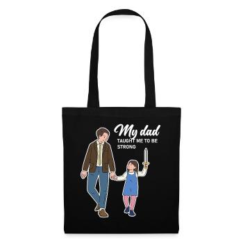 Design de fille de la fête des pères - Sac en tissu - noir - Devant
