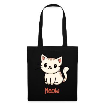 Miaou Chat - Sac en tissu - noir - Devant