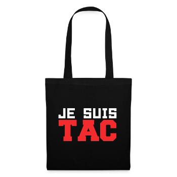 Je Suis TAC -TIC et TAC- TIC TAC Duo Drôle Cadeau - Sac en tissu - noir - Devant