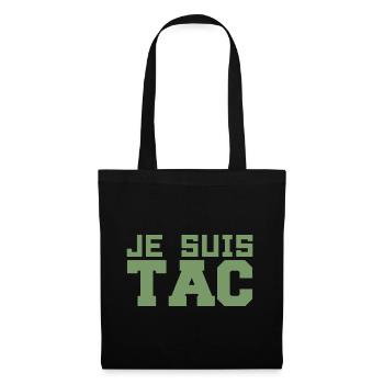 Je Suis TAC -TIC et TAC- TIC TAC Duo Drôle Cadeau - Sac en tissu - noir - Devant