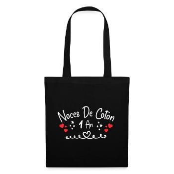 noces de coton - Sac en tissu - noir - Devant