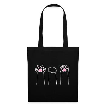 Cat Paw Game Cat Paws Scissors Stone Paper - Tote Bag - black - Front