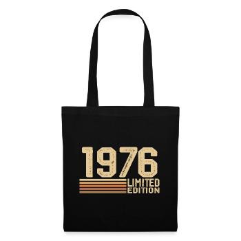 Né en 1976 anniversaire - Cadeau 1976 Vintage 1976 - Sac en tissu - noir - Devant