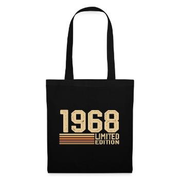 Né en 1968 anniversaire - Cadeau 1968 Vintage 1968 - Sac en tissu - noir - Devant