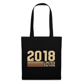 Jahrgang 2018 Geburtstag - 2018 Jahrgang 2018 Geschenk - Stoffbeutel - Schwarz - Vorne