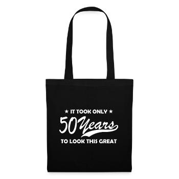 50 ans Citation - Sac en tissu - noir - Devant