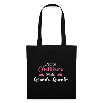 Petite Chanteuse Mais Grande Gueule - Sac en tissu - noir - Devant