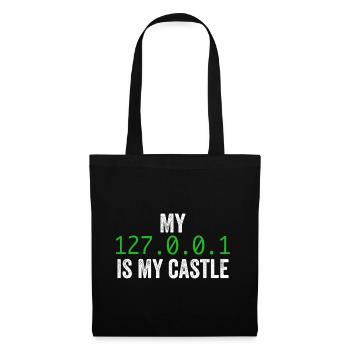 My 127.0.0.0.1 Is My Castle - Sac en tissu - noir - Devant