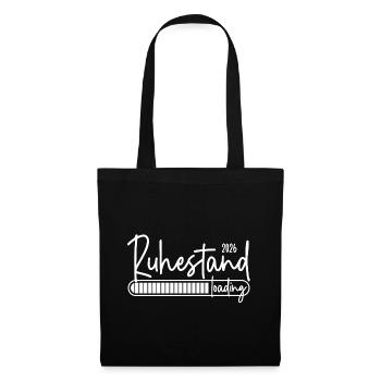 Ruhestand 2026 loading - Stoffbeutel - Schwarz - Vorne
