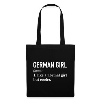 Allemagne German Girl Graphic - Sac en tissu - noir - Devant
