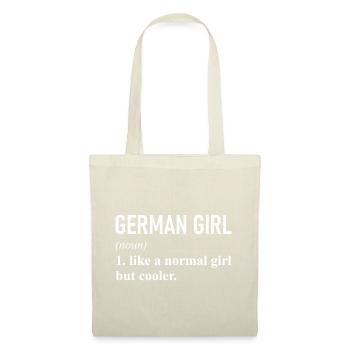 Deutschland Deutsch Mädchen Grafik - Stoffbeutel - Natur - Vorne
