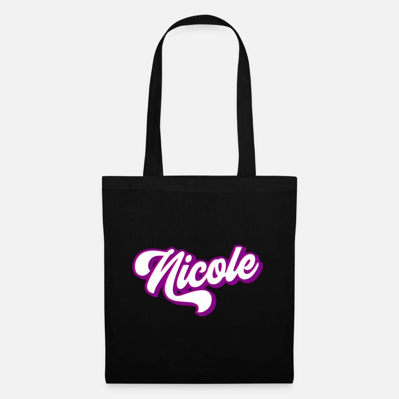 Nicole | Farben änderbar - Stoffbeutel - Schwarz