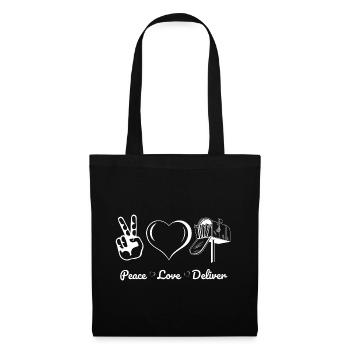 Peace Love Deliver Postman Postman Poison - Tote Bag - black - Front