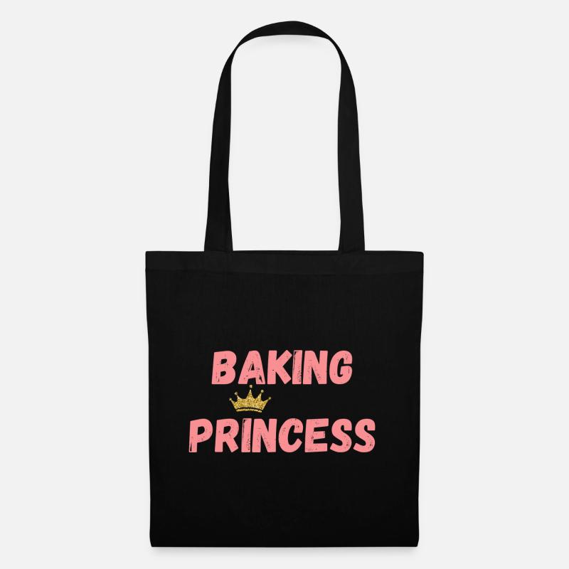 baking princess - Stoffbeutel - Schwarz