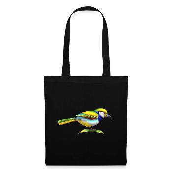 Bel oiseau - Sac en tissu - noir - Devant