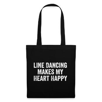 Line Dancing Makes My Heart Happy - Tote Bag - black - Front