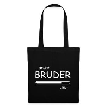 Großer Bruder lädt - Stoffbeutel - Schwarz - Vorne