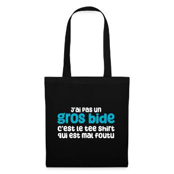 Humour Drôle Gros Bide Cadeau Papa - Sac en tissu - noir - Devant