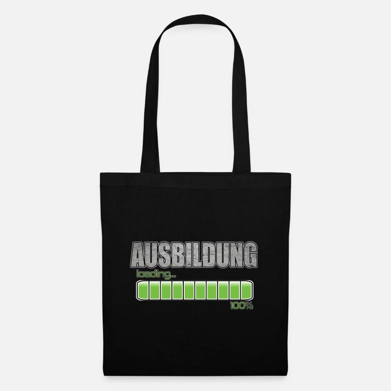 Ausbildung loading 100% Ausbildung abgeschlossen - Stoffbeutel - Schwarz