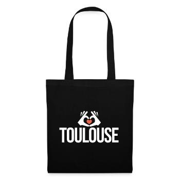 Toulouse j'aime toulouse humour - Sac en tissu - noir - Devant